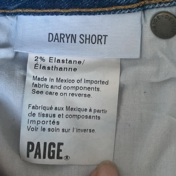 PAIGE Daryn Distressed Denim Shorts sz 28 Spring Break Vacation Beach Coastal - Picture 5 of 15
